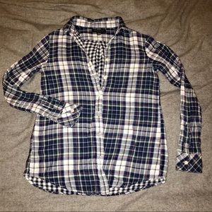 Plaid boyfriend fit shirt